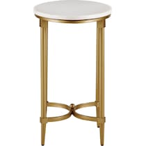 rhodes white gold end table   
