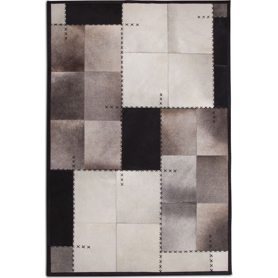 rhys black and ivory area rug ' x '   