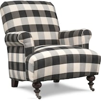 rhys black and white accent chair   