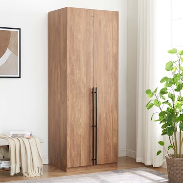 Rian Wardrobe Closet with 1 Hanging Rod, 3 Shoe Shelves, and 1 Basic Shelf