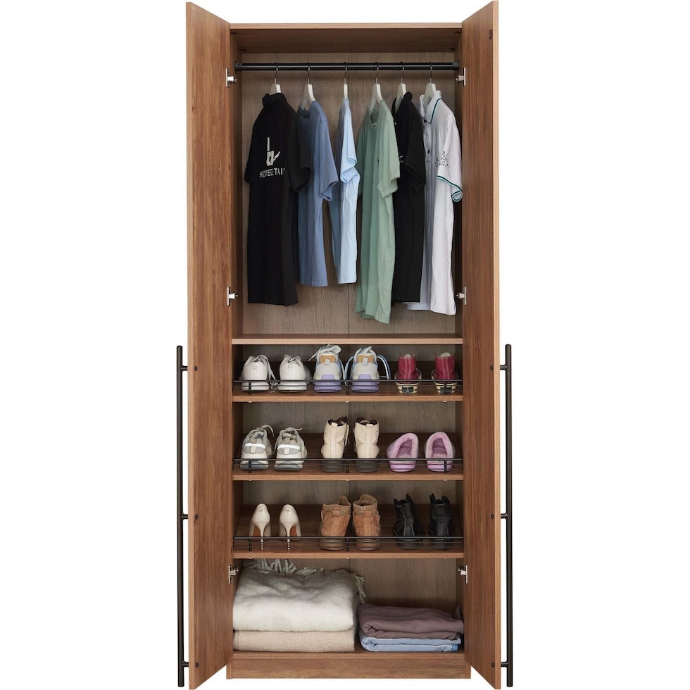 rian light brown wardrobe   