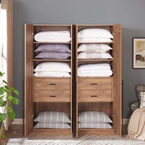 rian light brown wardrobe   