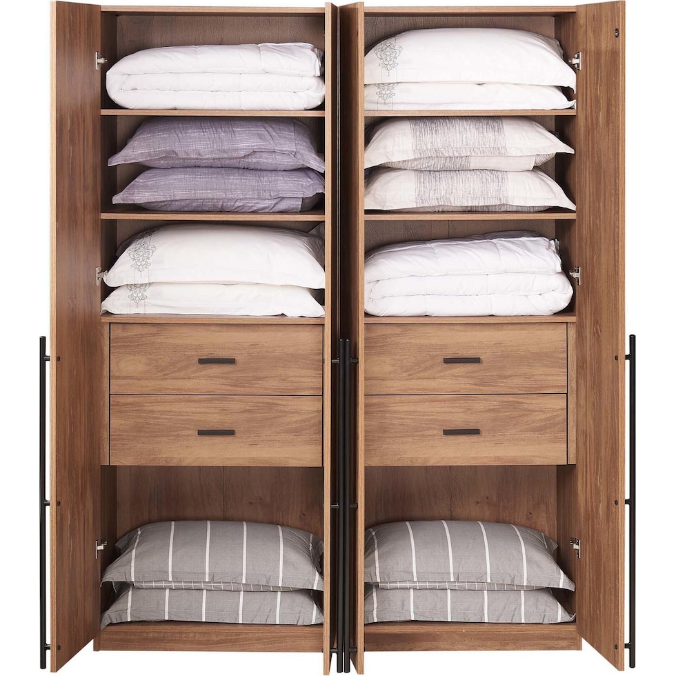 rian light brown wardrobe   