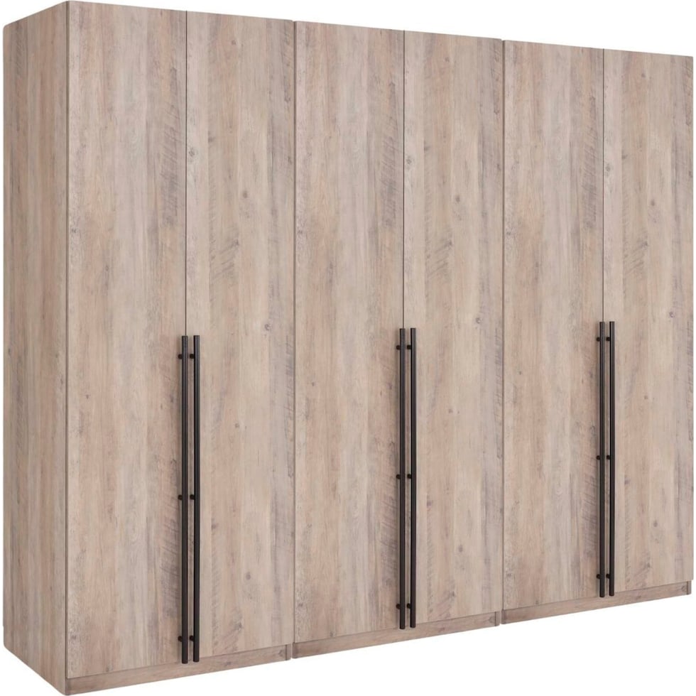 rian light brown wardrobe   