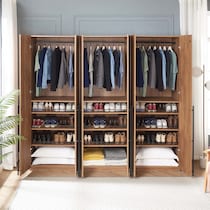 rian light brown wardrobe   