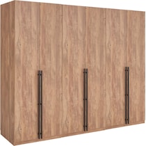 rian light brown wardrobe   