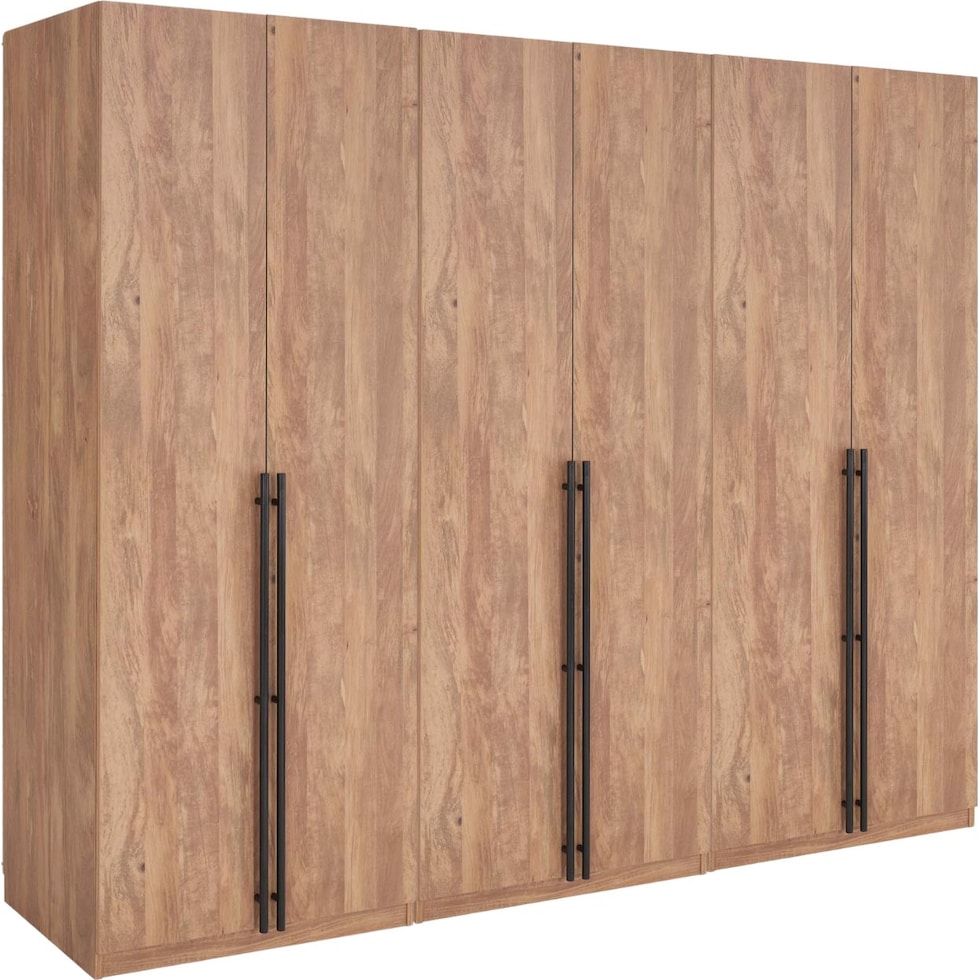 rian light brown wardrobe   
