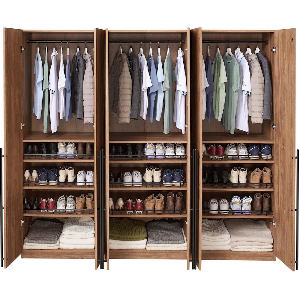 rian light brown wardrobe   