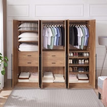 rian light brown wardrobe   