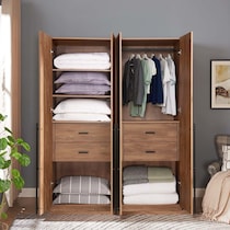 rian light brown wardrobe   