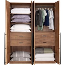 rian light brown wardrobe   