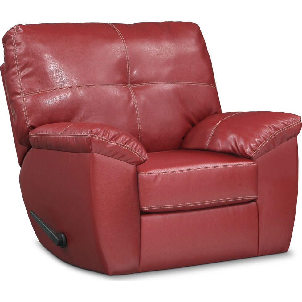 ricardo cardinal red glider recliner   