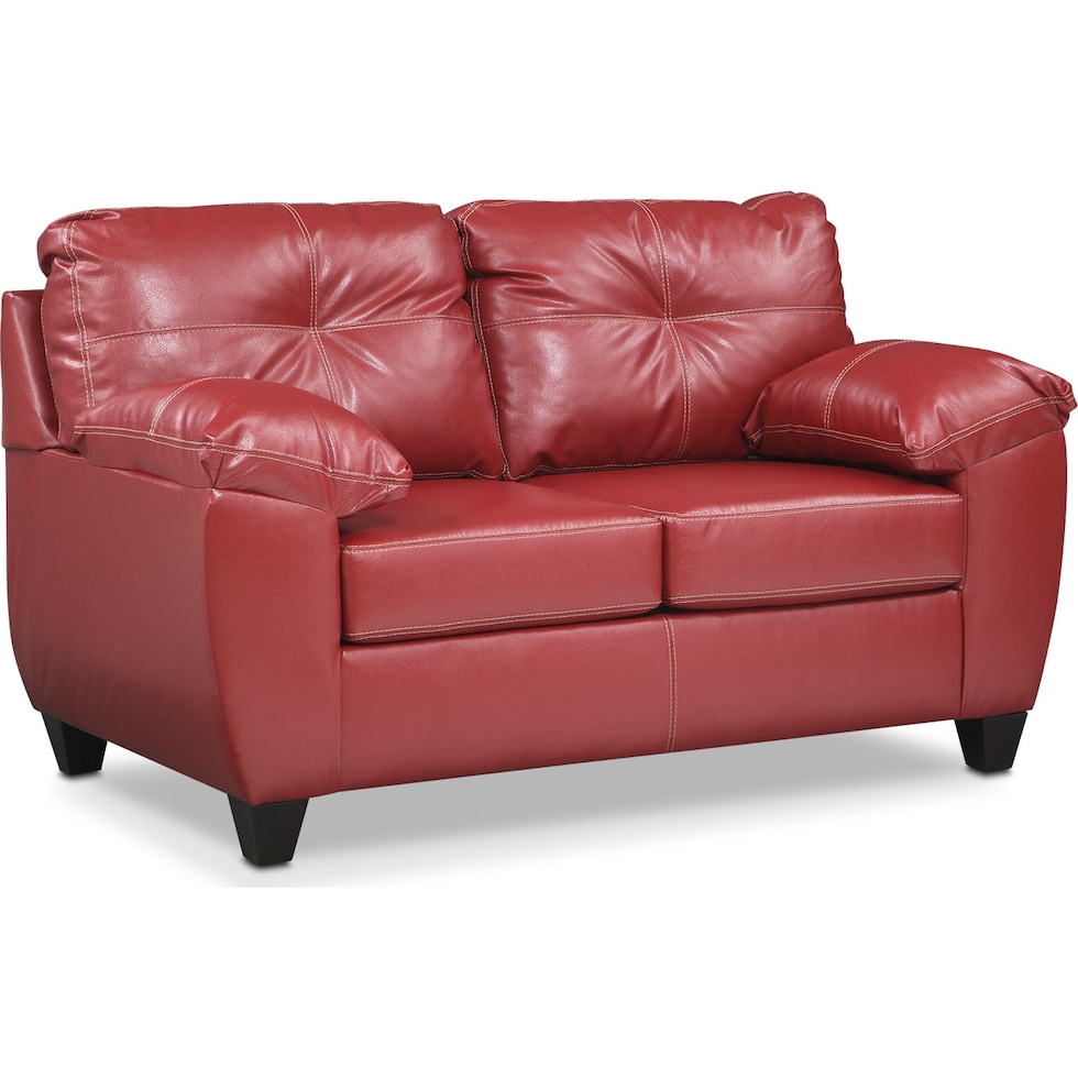 ricardo cardinal red loveseat   