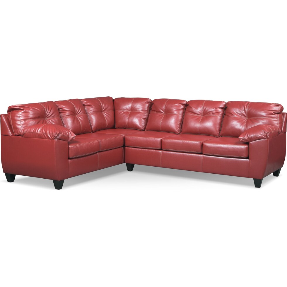 ricardo cardinal red sleeper sectional   