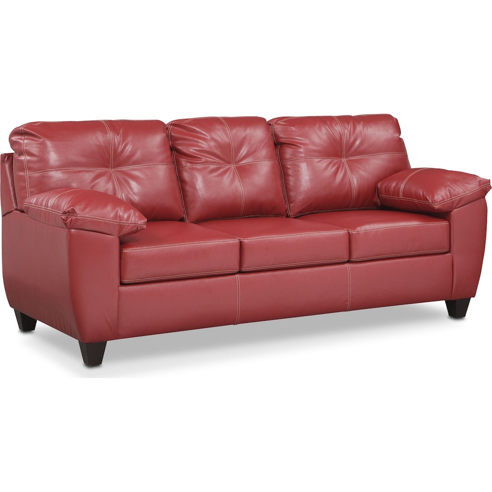 ricardo cardinal red sofa   