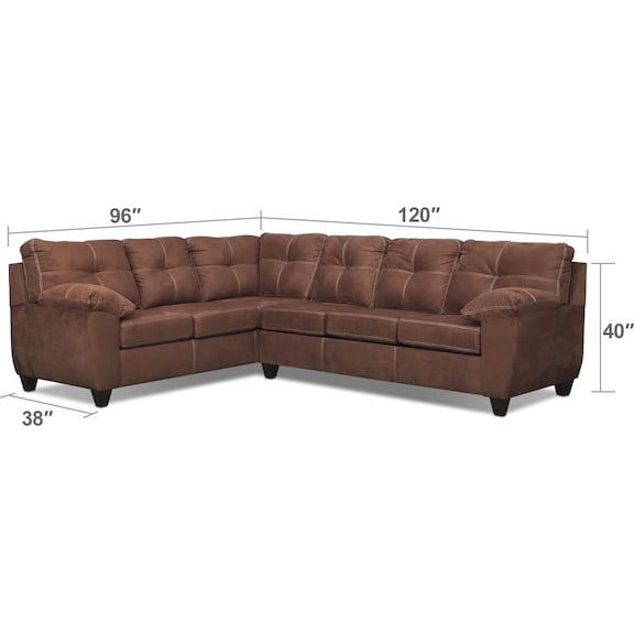 Living Room Furniture - Ricardo 2-Piece Sectional