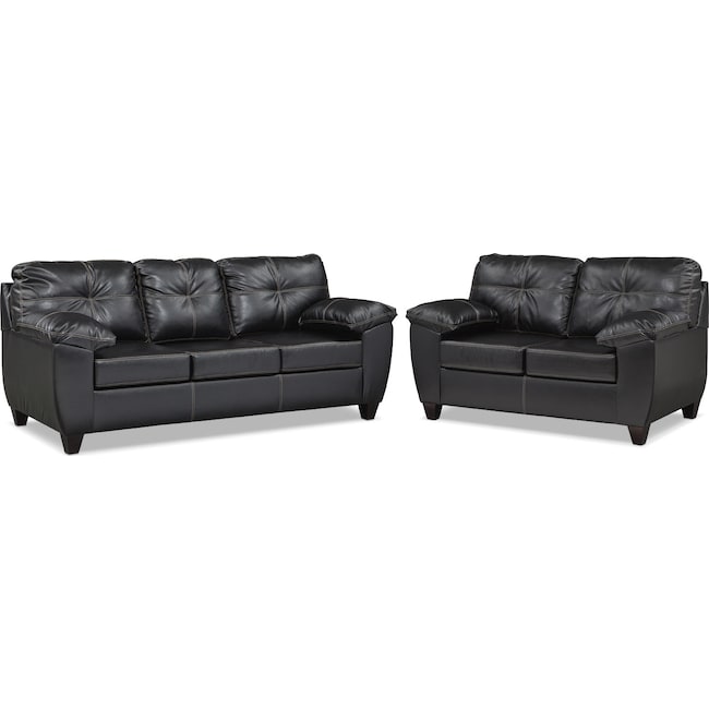 Living Room Furniture - Ricardo Queen Innerspring Sleeper Sofa and Loveseat Set