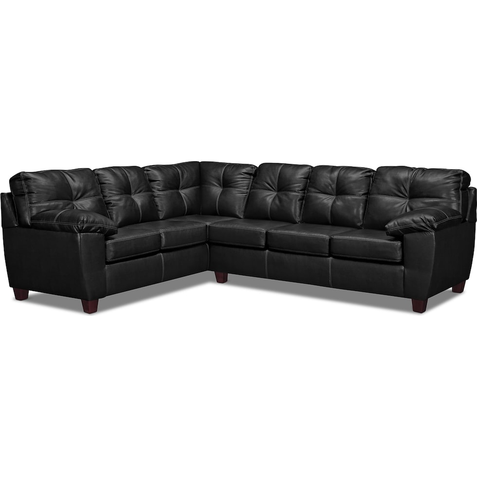 ricardo onyx black  pc sectional   