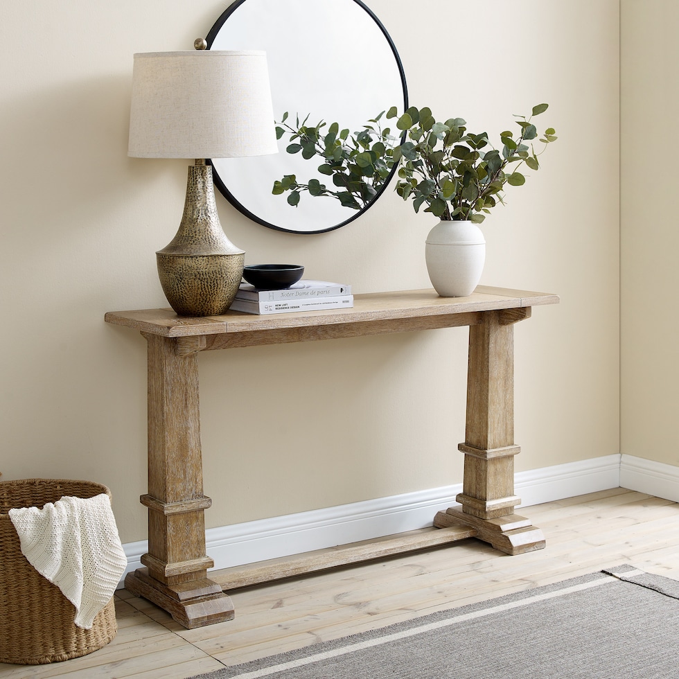 ridgeline dark brown console table   