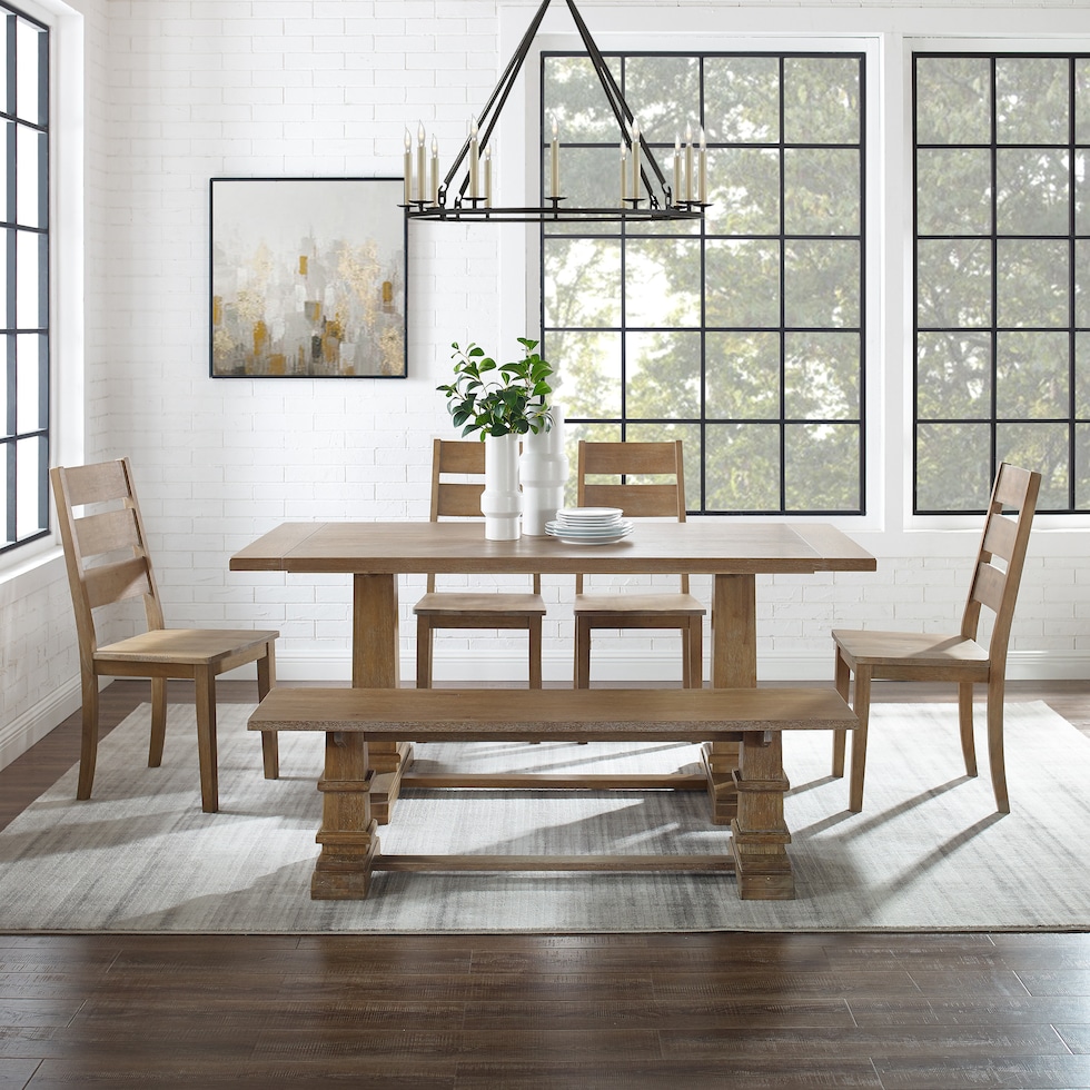 ridgeline light brown  pc dining room   