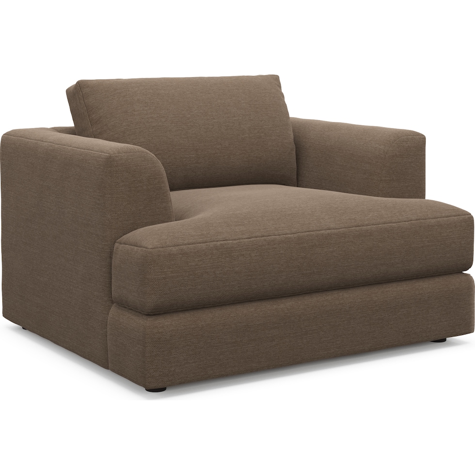 ridley dark brown accent chair   