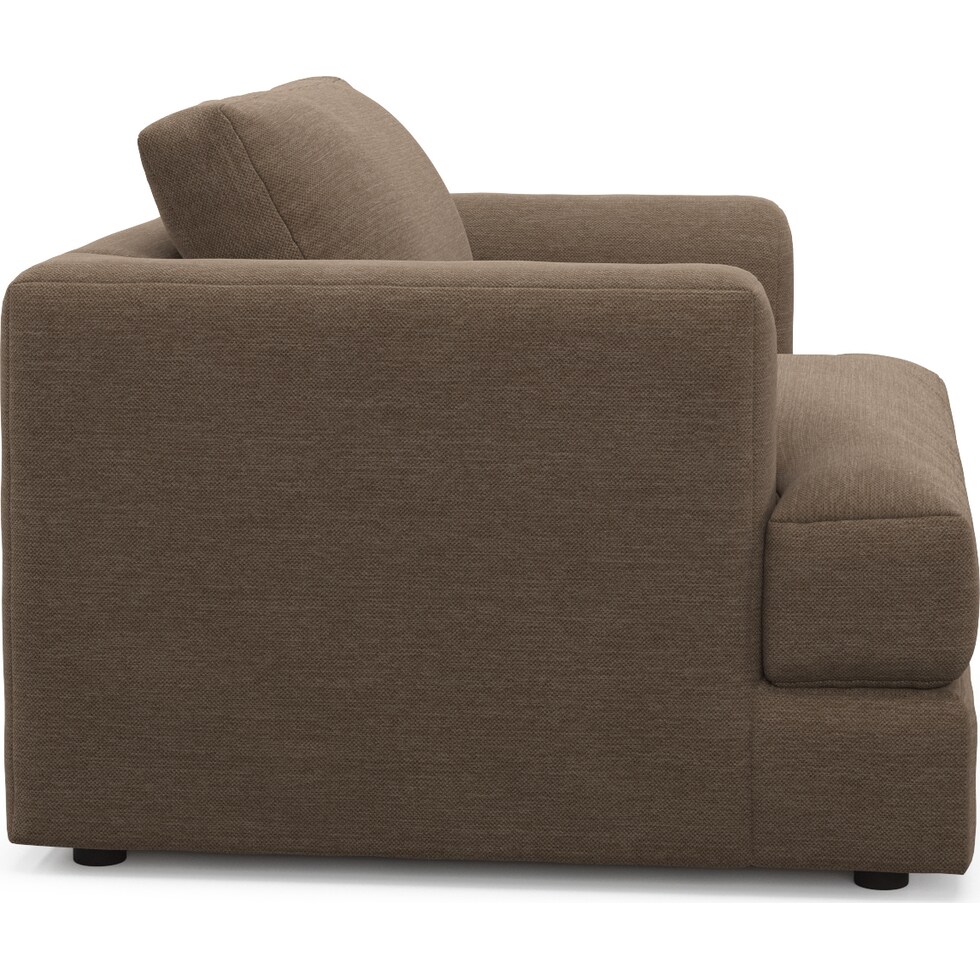 ridley dark brown accent chair   