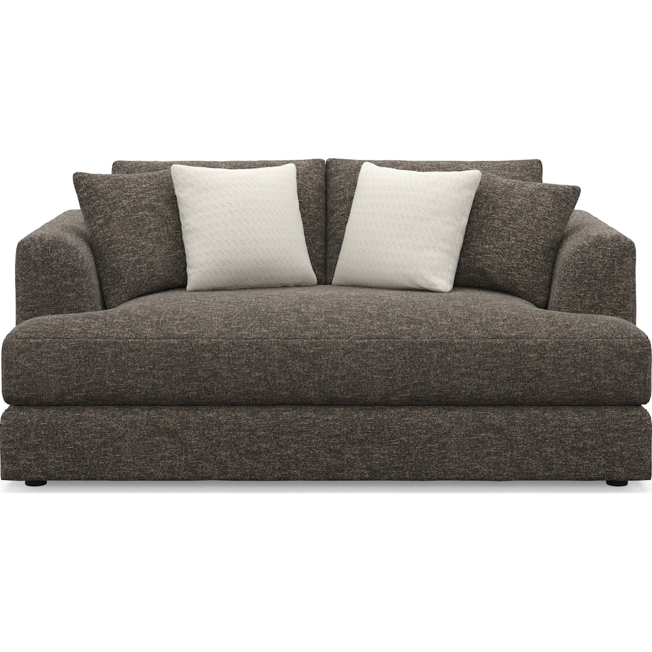 ridley dark brown loveseat   