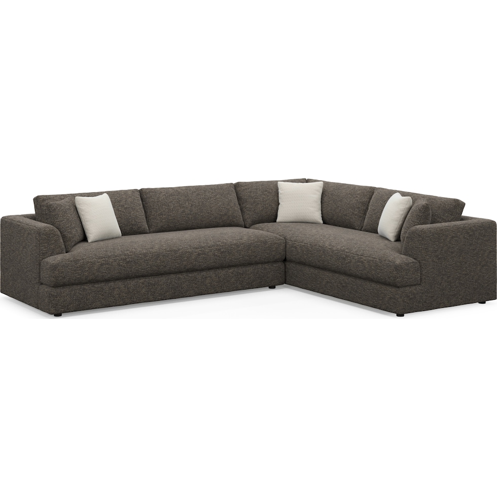 ridley dark brown sectional   