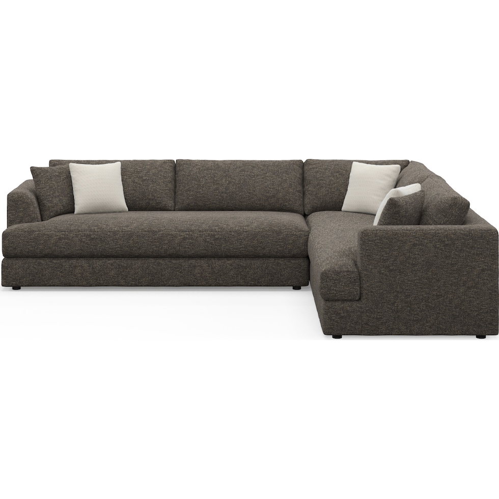 ridley dark brown sectional   