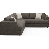 ridley dark brown sectional   