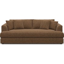 ridley dark brown sofa   