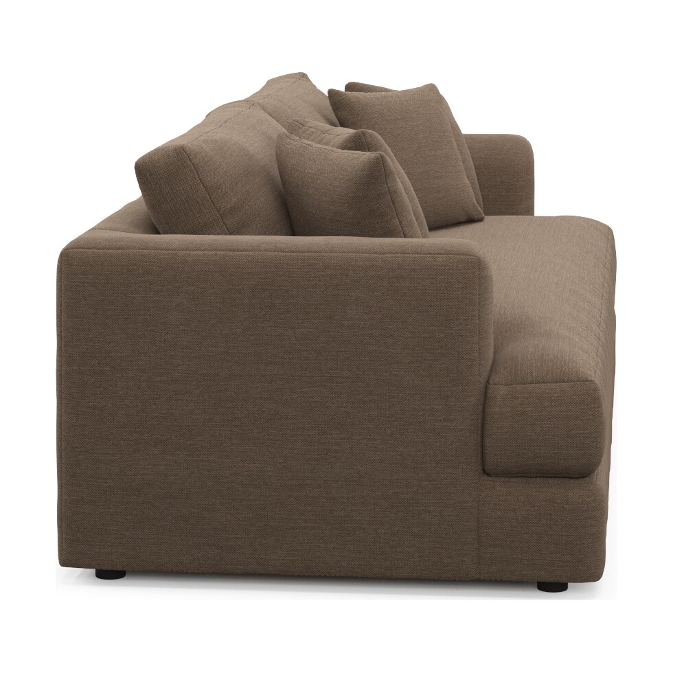 ridley dark brown sofa   