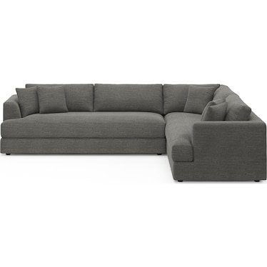 Ridley Foam Comfort 2-Piece Sectional with Left-Facing Sofa - Curious Charcoal