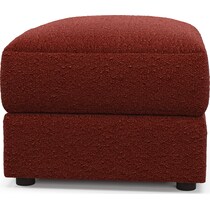ridley red ottoman   