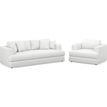 Ridley Foam Comfort Sofa and Chair - Lovie Chalk