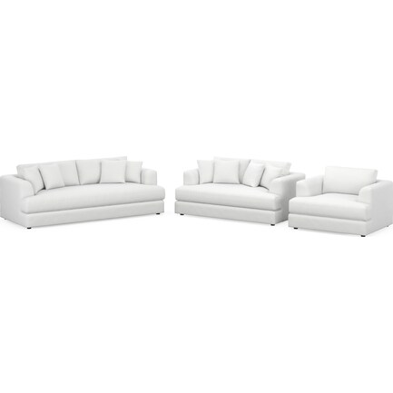 Ridley Foam Comfort Sofa, Loveseat, and Chair - Lovie Chalk