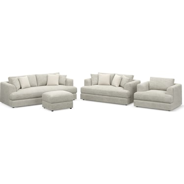 Ridley Sofa, Loveseat, Chair, and Ottoman Set