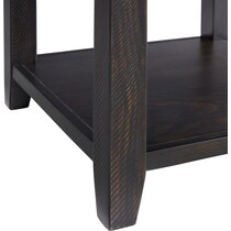riele dark brown side table   