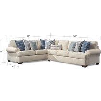 riley blue  pc sectional   