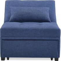 riley blue convertible chair   