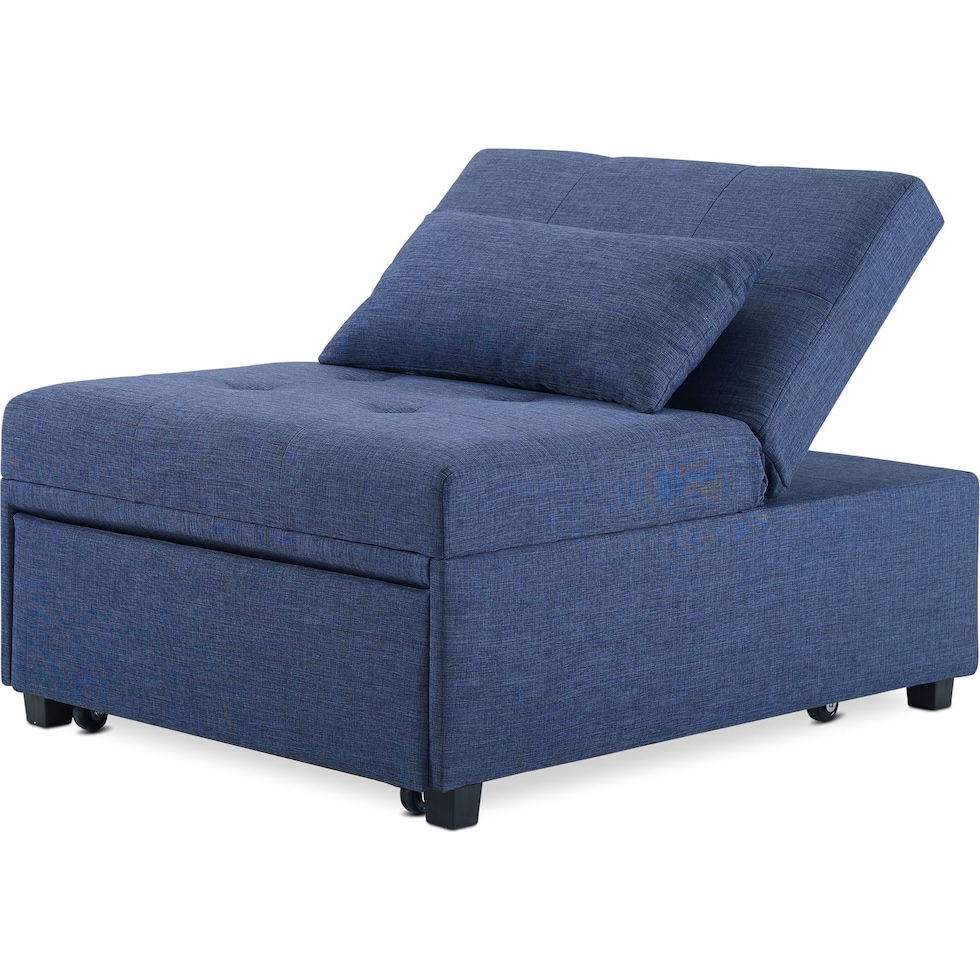 riley blue convertible chair   