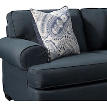 riley blue loveseat   