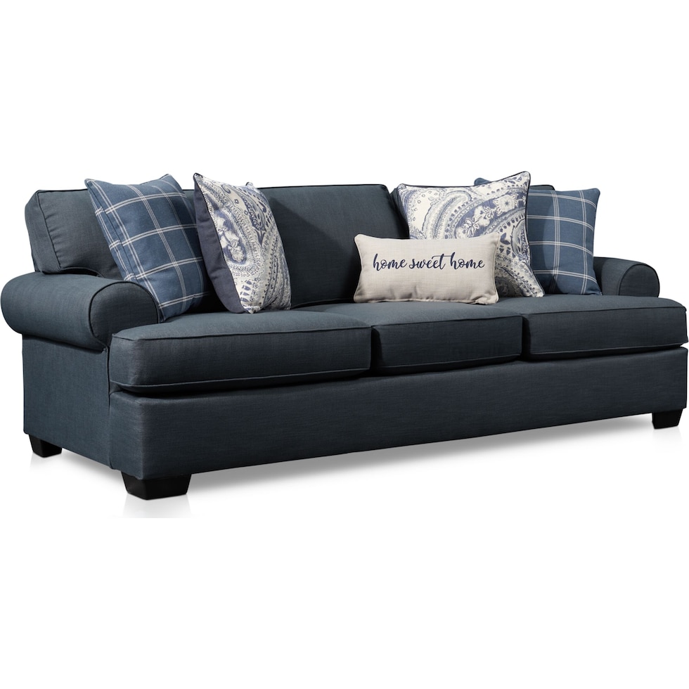 riley blue sofa   