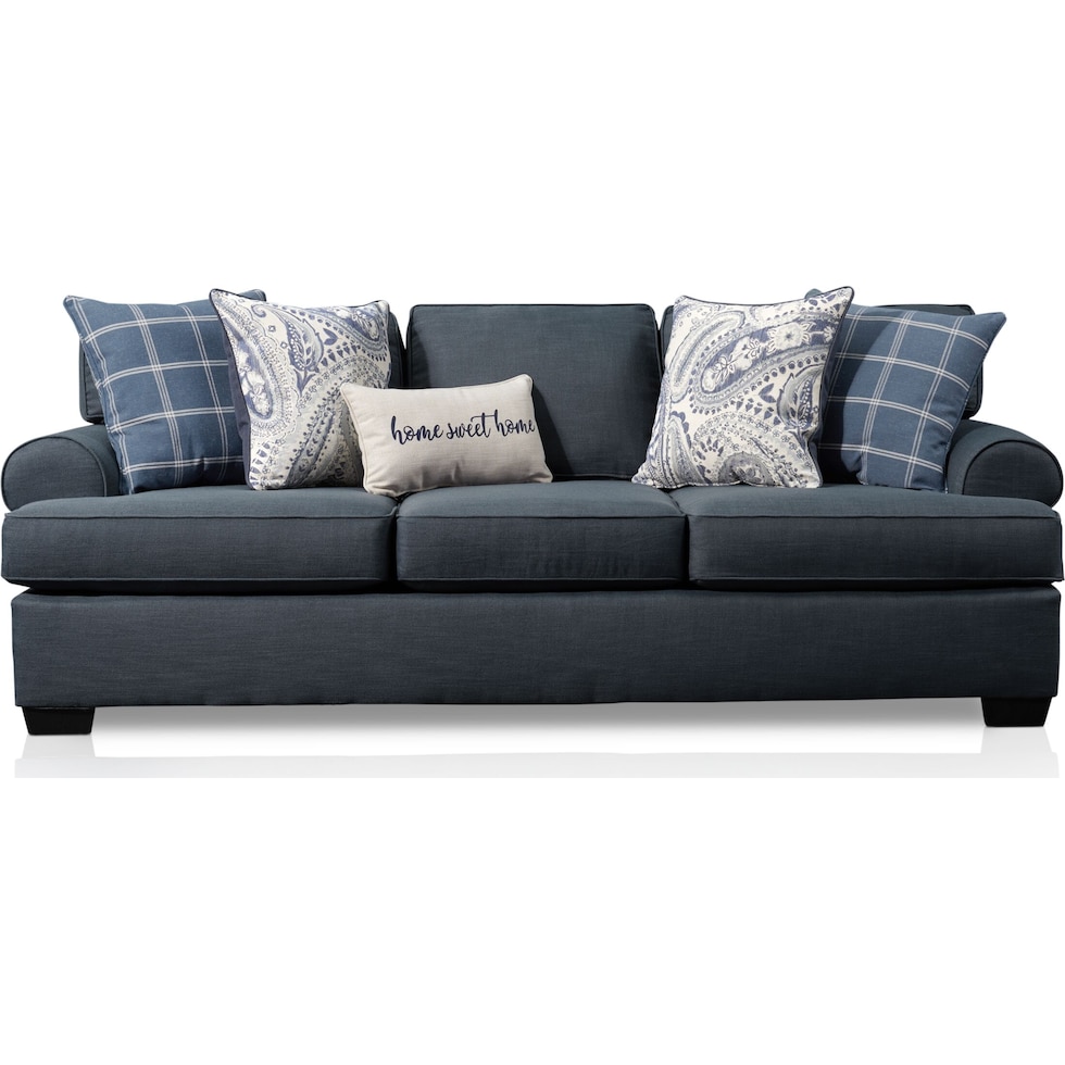 riley blue sofa   