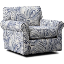 riley blue swivel chair   