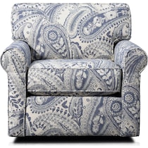 riley blue swivel chair   