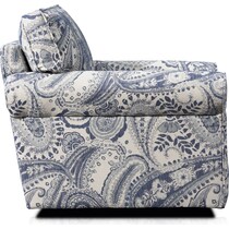 riley blue swivel chair   