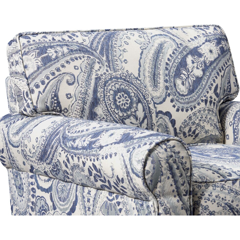 riley blue swivel chair   