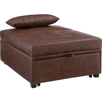 riley dark brown convertible chair   