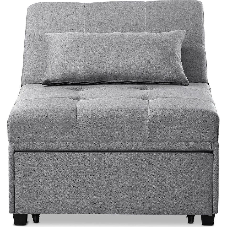 riley gray convertible chair   